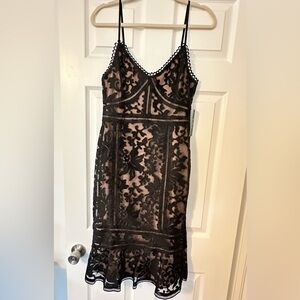 NWT Lulu’s Lace Black Dress with Adjustable straps. Cocktail dress. Occasion